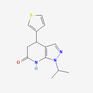 molecular formula C13H15N3OS B5970596 1-isopropyl-4-(3-thienyl)-1,4,5,7-tetrahydro-6H-pyrazolo[3,4-b]pyridin-6-one 