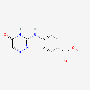 molecular formula C11H10N4O3 B5970617 methyl 4-[(5-oxo-4,5-dihydro-1,2,4-triazin-3-yl)amino]benzoate 
