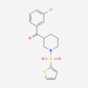 molecular formula C16H16ClNO3S2 B5970625 (3-chlorophenyl)[1-(2-thienylsulfonyl)-3-piperidinyl]methanone 