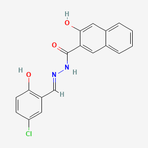 molecular formula C18H13ClN2O3 B5970646 N'-(5-chloro-2-hydroxybenzylidene)-3-hydroxy-2-naphthohydrazide 