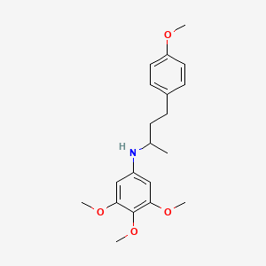 molecular formula C20H27NO4 B5970656 3,4,5-trimethoxy-N-[3-(4-methoxyphenyl)-1-methylpropyl]aniline 