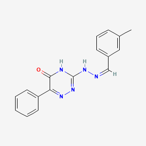 molecular formula C17H15N5O B5970658 3-methylbenzaldehyde (5-oxo-6-phenyl-4,5-dihydro-1,2,4-triazin-3-yl)hydrazone 
