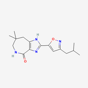 molecular formula C16H22N4O2 B5970677 2-(3-isobutylisoxazol-5-yl)-7,7-dimethyl-5,6,7,8-tetrahydroimidazo[4,5-c]azepin-4(1H)-one 
