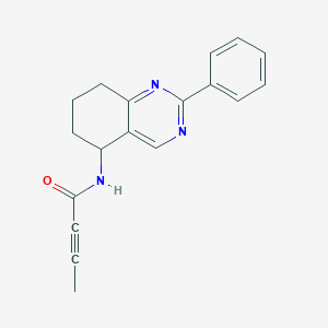 molecular formula C18H17N3O B5970695 N-(2-phenyl-5,6,7,8-tetrahydro-5-quinazolinyl)-2-butynamide 