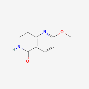 molecular formula C9H10N2O2 B597074 2-Methoxy-7,8-dihydro-1,6-naphthyridin-5(6H)-one CAS No. 1228600-91-6