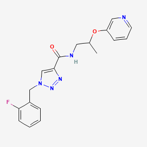 molecular formula C18H18FN5O2 B5970750 1-(2-fluorobenzyl)-N-[2-(3-pyridinyloxy)propyl]-1H-1,2,3-triazole-4-carboxamide 