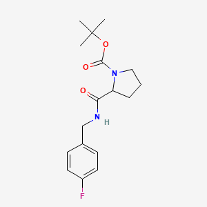 molecular formula C17H23FN2O3 B5970763 tert-butyl 2-{[(4-fluorobenzyl)amino]carbonyl}-1-pyrrolidinecarboxylate 