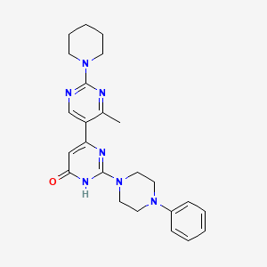 molecular formula C24H29N7O B5970777 4'-methyl-2-(4-phenyl-1-piperazinyl)-2'-(1-piperidinyl)-4,5'-bipyrimidin-6(1H)-one 