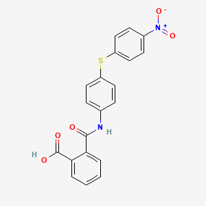 molecular formula C20H14N2O5S B5970788 2-[({4-[(4-nitrophenyl)thio]phenyl}amino)carbonyl]benzoic acid 