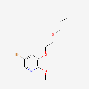 molecular formula C12H18BrNO3 B597080 5-Bromo-3-(2-butoxyethoxy)-2-methoxypyridine CAS No. 1315545-09-5