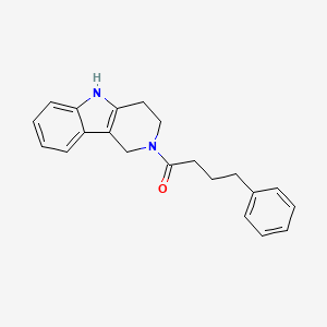 molecular formula C21H22N2O B5970817 2-(4-phenylbutanoyl)-2,3,4,5-tetrahydro-1H-pyrido[4,3-b]indole 