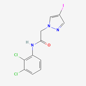 molecular formula C11H8Cl2IN3O B5970825 N-(2,3-dichlorophenyl)-2-(4-iodo-1H-pyrazol-1-yl)acetamide 