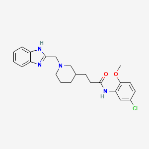 molecular formula C23H27ClN4O2 B5970833 3-[1-(1H-benzimidazol-2-ylmethyl)-3-piperidinyl]-N-(5-chloro-2-methoxyphenyl)propanamide 
