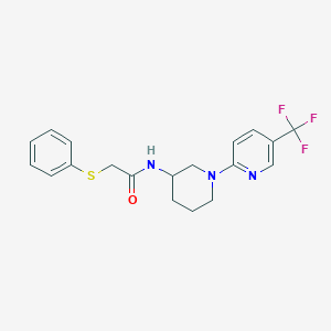 molecular formula C19H20F3N3OS B5970848 2-(phenylthio)-N-{1-[5-(trifluoromethyl)-2-pyridinyl]-3-piperidinyl}acetamide 