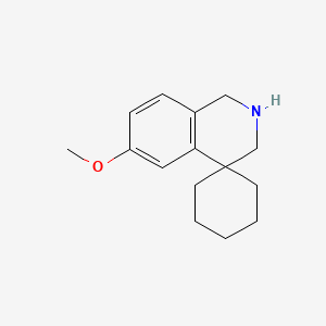 molecular formula C15H21NO B597085 6'-Methoxy-2',3'-dihydro-1'h-spiro[cyclohexane-1,4'-isoquinoline] CAS No. 1142-80-9