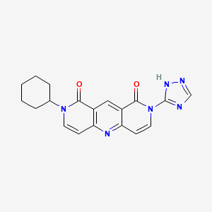 molecular formula C19H18N6O2 B5970861 2-cyclohexyl-8-(1H-1,2,4-triazol-5-yl)pyrido[4,3-b]-1,6-naphthyridine-1,9(2H,8H)-dione 