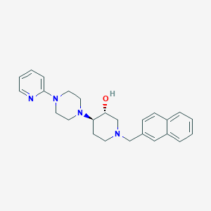 molecular formula C25H30N4O B5970873 (3R*,4R*)-1-(2-naphthylmethyl)-4-[4-(2-pyridinyl)-1-piperazinyl]-3-piperidinol 