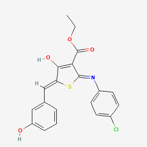 ethyl 2-[(4-chlorophenyl)amino]-5-(3-hydroxybenzylidene)-4-oxo-4,5-dihydro-3-thiophenecarboxylate