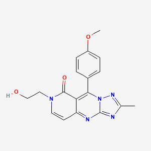molecular formula C18H17N5O3 B5970889 7-(2-hydroxyethyl)-9-(4-methoxyphenyl)-2-methylpyrido[4,3-d][1,2,4]triazolo[1,5-a]pyrimidin-8(7H)-one 