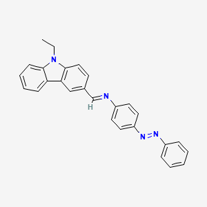 molecular formula C27H22N4 B5970892 N-[(9-ethyl-9H-carbazol-3-yl)methylene]-4-(phenyldiazenyl)aniline 