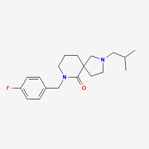 molecular formula C19H27FN2O B5970914 7-(4-fluorobenzyl)-2-isobutyl-2,7-diazaspiro[4.5]decan-6-one 