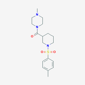 molecular formula C18H27N3O3S B5970919 1-methyl-4-({1-[(4-methylphenyl)sulfonyl]-3-piperidinyl}carbonyl)piperazine 