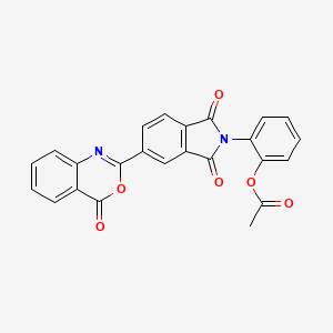 molecular formula C24H14N2O6 B5970930 2-[1,3-dioxo-5-(4-oxo-4H-3,1-benzoxazin-2-yl)-1,3-dihydro-2H-isoindol-2-yl]phenyl acetate 