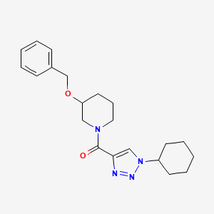 molecular formula C21H28N4O2 B5970943 3-(benzyloxy)-1-[(1-cyclohexyl-1H-1,2,3-triazol-4-yl)carbonyl]piperidine 