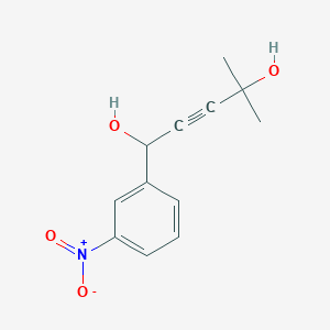 molecular formula C12H13NO4 B5970949 4-methyl-1-(3-nitrophenyl)-2-pentyne-1,4-diol 