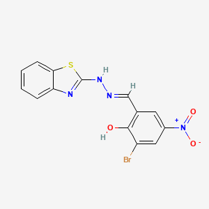 molecular formula C14H9BrN4O3S B5970965 3-bromo-2-hydroxy-5-nitrobenzaldehyde 1,3-benzothiazol-2-ylhydrazone 