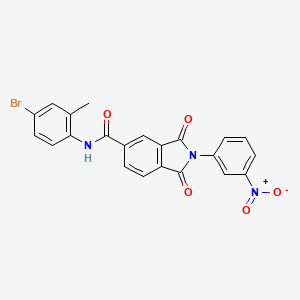 molecular formula C22H14BrN3O5 B5971009 N-(4-bromo-2-methylphenyl)-2-(3-nitrophenyl)-1,3-dioxo-5-isoindolinecarboxamide 