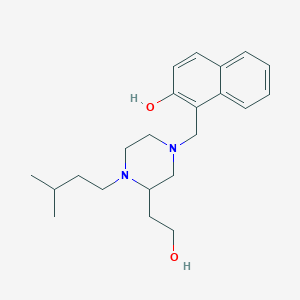 molecular formula C22H32N2O2 B5971014 1-{[3-(2-hydroxyethyl)-4-(3-methylbutyl)-1-piperazinyl]methyl}-2-naphthol 