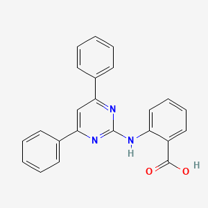 molecular formula C23H17N3O2 B5971018 2-[(4,6-diphenyl-2-pyrimidinyl)amino]benzoic acid 