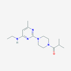 molecular formula C15H25N5O B5971033 N-ethyl-2-(4-isobutyryl-1-piperazinyl)-6-methyl-4-pyrimidinamine 