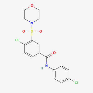 molecular formula C17H16Cl2N2O4S B5971047 4-chloro-N-(4-chlorophenyl)-3-(4-morpholinylsulfonyl)benzamide 