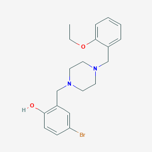 molecular formula C20H25BrN2O2 B5971074 4-bromo-2-{[4-(2-ethoxybenzyl)-1-piperazinyl]methyl}phenol 