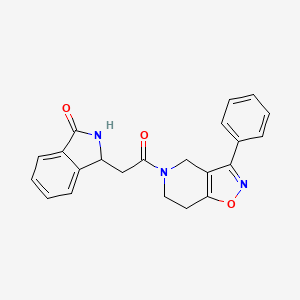molecular formula C22H19N3O3 B5971077 3-[2-oxo-2-(3-phenyl-6,7-dihydroisoxazolo[4,5-c]pyridin-5(4H)-yl)ethyl]-1-isoindolinone 