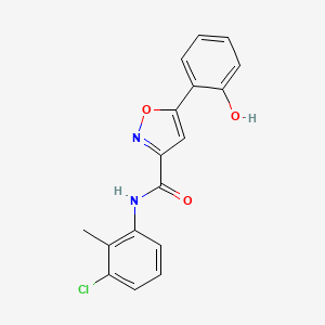 molecular formula C17H13ClN2O3 B5971096 N-(3-chloro-2-methylphenyl)-5-(2-hydroxyphenyl)-3-isoxazolecarboxamide 