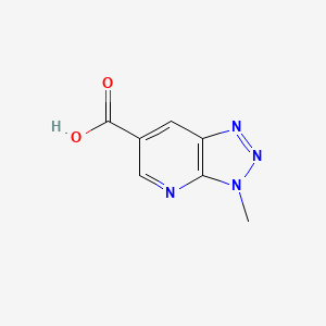 molecular formula C7H6N4O2 B597111 3-methyl-3H-[1,2,3]triazolo[4,5-b]pyridine-6-carboxylic acid CAS No. 1256643-58-9