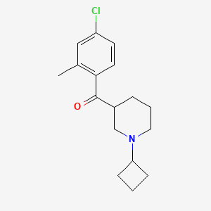 molecular formula C17H22ClNO B5971115 (4-chloro-2-methylphenyl)(1-cyclobutyl-3-piperidinyl)methanone 