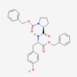 molecular formula C29H30N2O6 B597113 Carbobenzyloxy-l-prolyl-l-tyrosine benzyl ester CAS No. 103167-00-6