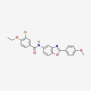 molecular formula C23H19BrN2O4 B5971130 3-bromo-4-ethoxy-N-[2-(4-methoxyphenyl)-1,3-benzoxazol-5-yl]benzamide 