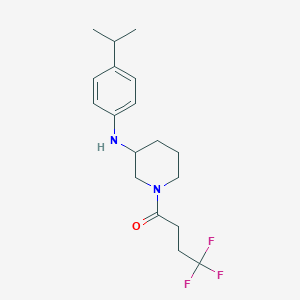 molecular formula C18H25F3N2O B5971141 N-(4-isopropylphenyl)-1-(4,4,4-trifluorobutanoyl)-3-piperidinamine 