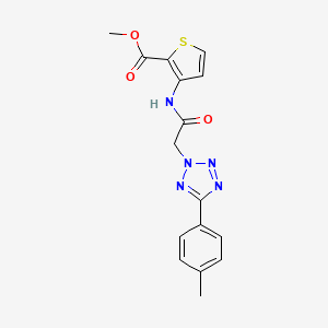 molecular formula C16H15N5O3S B5971142 methyl 3-({[5-(4-methylphenyl)-2H-tetrazol-2-yl]acetyl}amino)-2-thiophenecarboxylate 