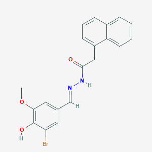 molecular formula C20H17BrN2O3 B5971145 N'-(3-bromo-4-hydroxy-5-methoxybenzylidene)-2-(1-naphthyl)acetohydrazide 