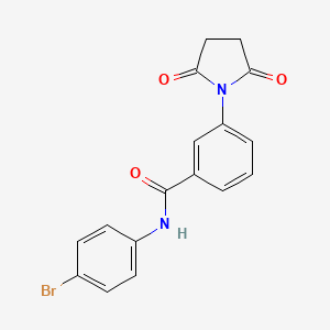 molecular formula C17H13BrN2O3 B5971184 N-(4-bromophenyl)-3-(2,5-dioxo-1-pyrrolidinyl)benzamide 