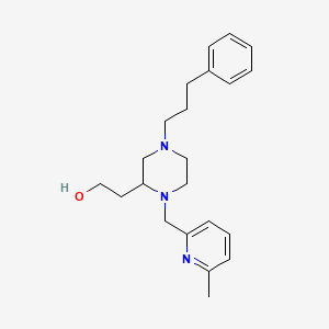 molecular formula C22H31N3O B5971227 2-[1-[(6-methyl-2-pyridinyl)methyl]-4-(3-phenylpropyl)-2-piperazinyl]ethanol 