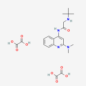molecular formula C21H28N4O9 B5971234 N~2~-(tert-butyl)-N~1~-[2-(dimethylamino)-4-quinolinyl]glycinamide diethanedioate 