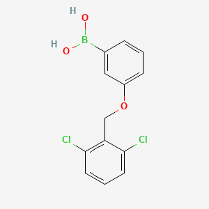 molecular formula C13H11BCl2O3 B597126 3-(2,6-Dichlorophenylmethoxy)phenylboronic acid CAS No. 1256355-68-6