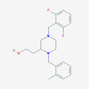 molecular formula C21H26F2N2O B5971268 2-[4-(2,6-difluorobenzyl)-1-(2-methylbenzyl)-2-piperazinyl]ethanol 